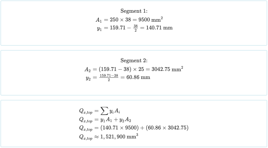 Calculating the Statical or First Moment of Area of Beam Sections - 2