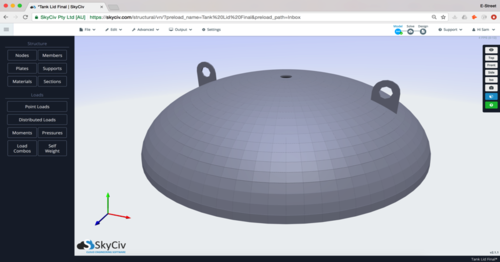 SkyCiv Boiler Plate Lid