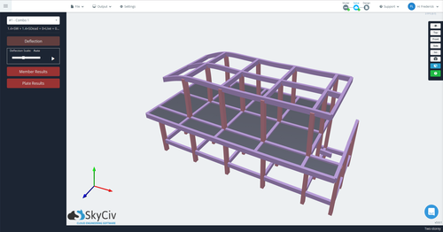 SkyCiv Two Story Building