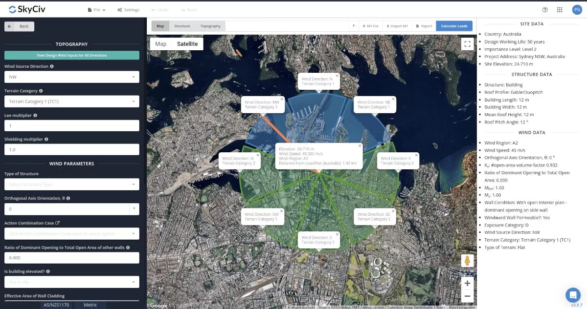 AS/NZS 1170.2 Worst Case Wind Source Direction