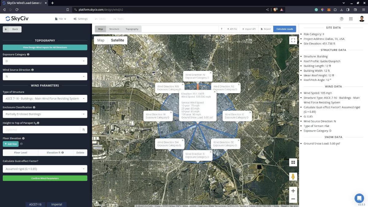 ASCE 7 wind parameters