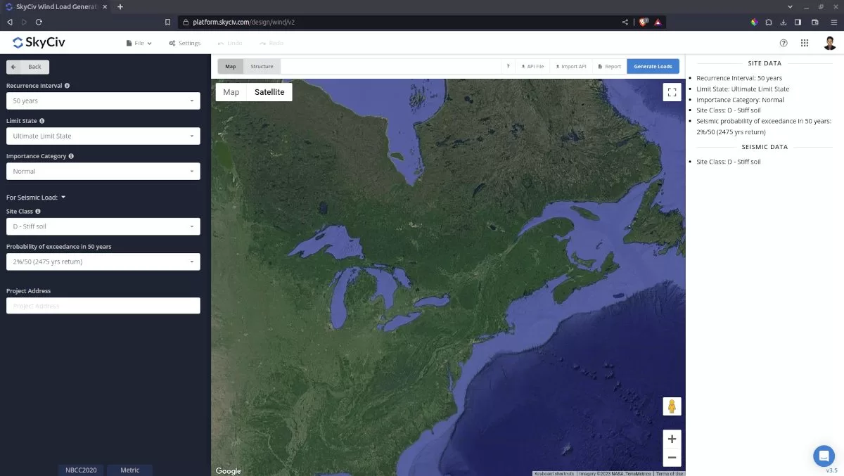NBCC 2020 Site Data Input