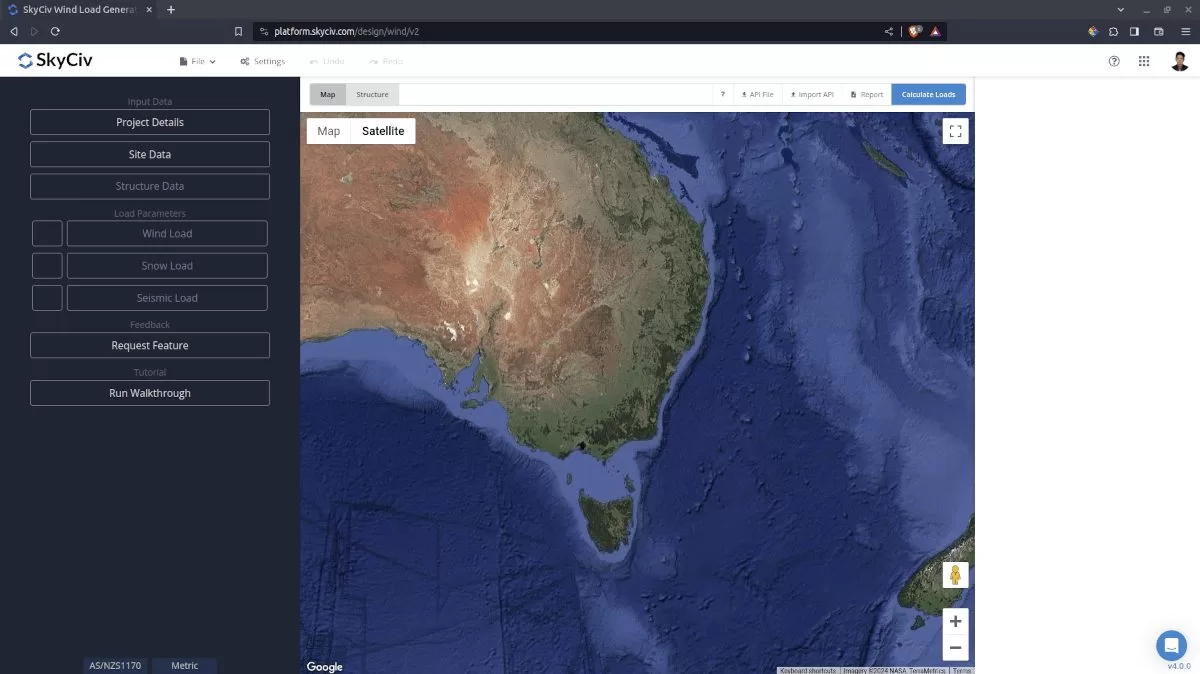 SkyCiv Load Generator UI